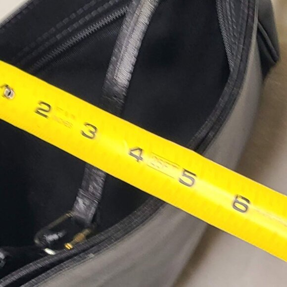 Vintage Ganson Black Leather Crossbody Bag Adjustable Strap Zippered Compartment - Picture 13 of 15